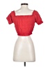 Shein 100% Polyester Red Short Sleeve Blouse Size 4 - photo 2