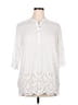 Foxcroft White 3/4 Sleeve Blouse Size 14 - photo 1