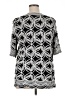 Solitaire 100% Rayon Black Short Sleeve Blouse Size 1X - photo 2