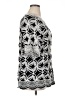Solitaire 100% Rayon Black Short Sleeve Blouse Size 1X - photo 4