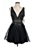 GB 100% Polyester Black Cocktail Dress Size 11 - photo 1