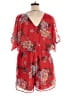 Bailey Blue 100% Polyester Floral Red Romper Size 2X - photo 2