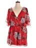 Bailey Blue 100% Polyester Floral Red Romper Size 2X - photo 1