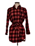 Agnes & Dora Plaid Red 3/4 Sleeve Button-Down Shirt Size M - photo 1