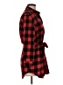 Agnes & Dora Plaid Red 3/4 Sleeve Button-Down Shirt Size M - photo 4