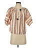 Saylor 100% Cotton Ivory Short Sleeve Blouse Size XS - photo 1
