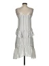 Rebecca Minkoff 100% Polyester Stripes Silver Casual Dress Size 00 - photo 2