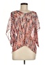 Ella Moss 100% Silk Orange 3/4 Sleeve Silk Top Size M - photo 1