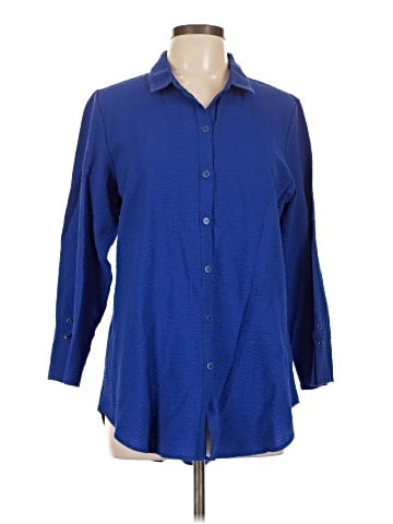 Habitat 3/4 Sleeve Button-Down Shirt (view 1)