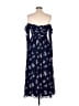 Self-Portrait 100% Polyester Floral Blue Casual Dress Size 6 - photo 2