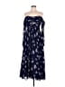 Self-Portrait 100% Polyester Floral Blue Casual Dress Size 6 - photo 1