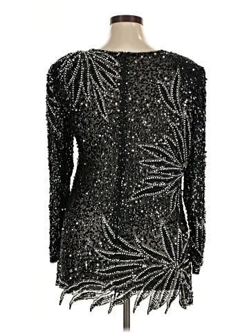 Jovani Long Sleeve Silk Top (view 2)