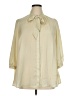 ModCloth 100% Polyester Ivory 3/4 Sleeve Blouse Size 1X - photo 1