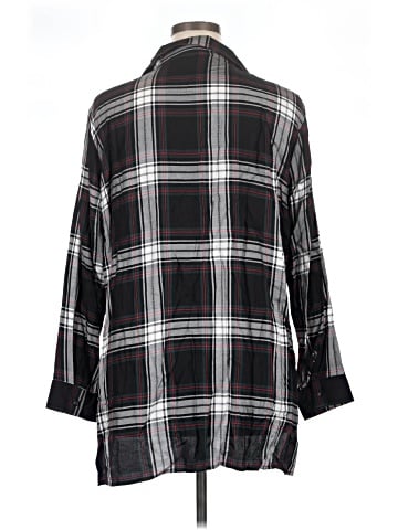Per Se 3/4 Sleeve Button-Down Shirt (view 2)