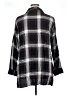 Per Se 100% Rayon Plaid Black 3/4 Sleeve Button-Down Shirt Size 1X - photo 2