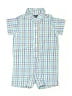 Andy & Evan Checkered-gingham Blue Short Sleeve Onesie Size 6-9 mo - photo 1