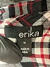 Erika 100% Cotton Plaid Gray 3/4 Sleeve Button-Down Shirt Size 1X - photo 7