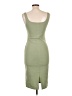 Zara Solid Green Casual Dress Size L - photo 2