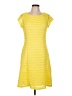 Sharagano Chevron-herringbone Yellow Casual Dress Size 10 - photo 1