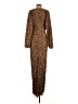 Mac Duggal 100% Polyester Animal Print Brown Casual Dress Size 4 - photo 2