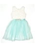 Rare Too 100% Polyester Teal Dress Size 12 - photo 1