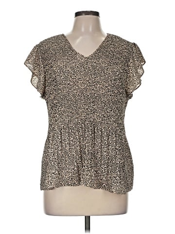 Adrianna Papell Short Sleeve Blouse (view 1)