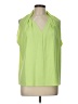 Diane von Furstenberg 100% Polyester Green Sleeveless Blouse Size L - photo 1