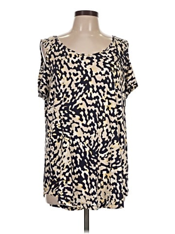 JM Collection Short Sleeve Blouse (view 1)