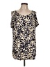 JM Collection Ivory Short Sleeve Blouse Size L - photo 1