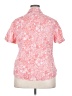 Basic Editions Tropical Pink Short Sleeve Blouse Size XXL - photo 2