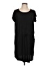 Just Be... Solid Black Casual Dress Size L - photo 1