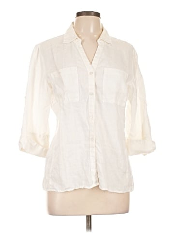 Ellen Tracy 3/4 Sleeve Button-Down Shirt (view 1)