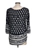 Crescent 100% Rayon Black 3/4 Sleeve Blouse Size L - photo 2
