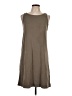 Lou & Grey Solid Brown Casual Dress Size L - photo 1