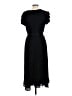 Perceptions Solid Black Casual Dress Size L - photo 2