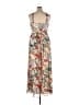 Lulus 100% Polyester Floral Tan Casual Dress Size XL - photo 2