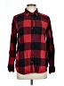Old Navy 100% Cotton Plaid Red Long Sleeve Button-Down Shirt Size L - photo 1