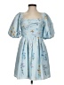 Self-Portrait 100% Polyester Blue Cocktail Dress Size 2 - photo 1