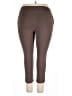 Purejill Solid Brown Active Pants Size L - photo 2