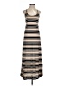Ambiance Apparel Stripes Tan Casual Dress Size L - photo 1