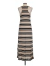 Ambiance Apparel Stripes Tan Casual Dress Size L - photo 2