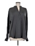 Lord & Taylor 100% Polyester Gray Long Sleeve Blouse Size M - photo 1
