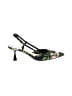 Nine West Floral Black Heels Size 6 1/2 - photo 1