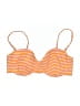 J.Crew Stripes Orange Swimsuit Top Size Sm (32D) - photo 1