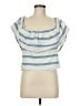 Mara Hoffman 100% Polyester Blue Short Sleeve Top Size M - photo 1