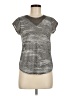 Lululemon Athletica Metallic Silver Short Sleeve Top Size M - photo 1