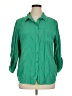 NY Collection Green 3/4 Sleeve Button-Down Shirt Size 1X - photo 1
