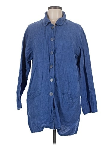 Flax 3/4 Sleeve Button-Down Shirt (view 1)