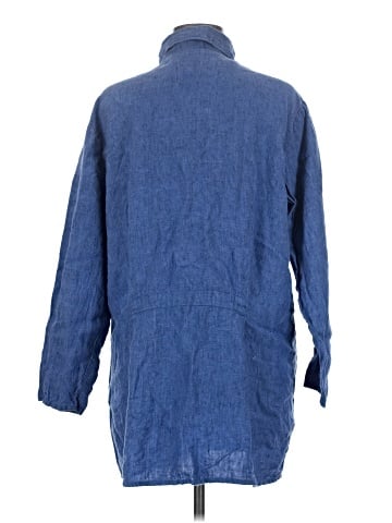 Flax 3/4 Sleeve Button-Down Shirt (view 2)