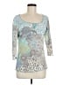 One World Teal 3/4 Sleeve Top Size M - photo 1